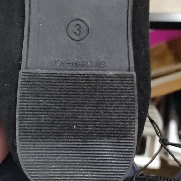 Cat & Jack ballerina shoes black suede with zip up back girls' size 3 NWT - Picture 9 of 12